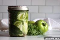 Zesty Dill Pickled Green Tomatoes