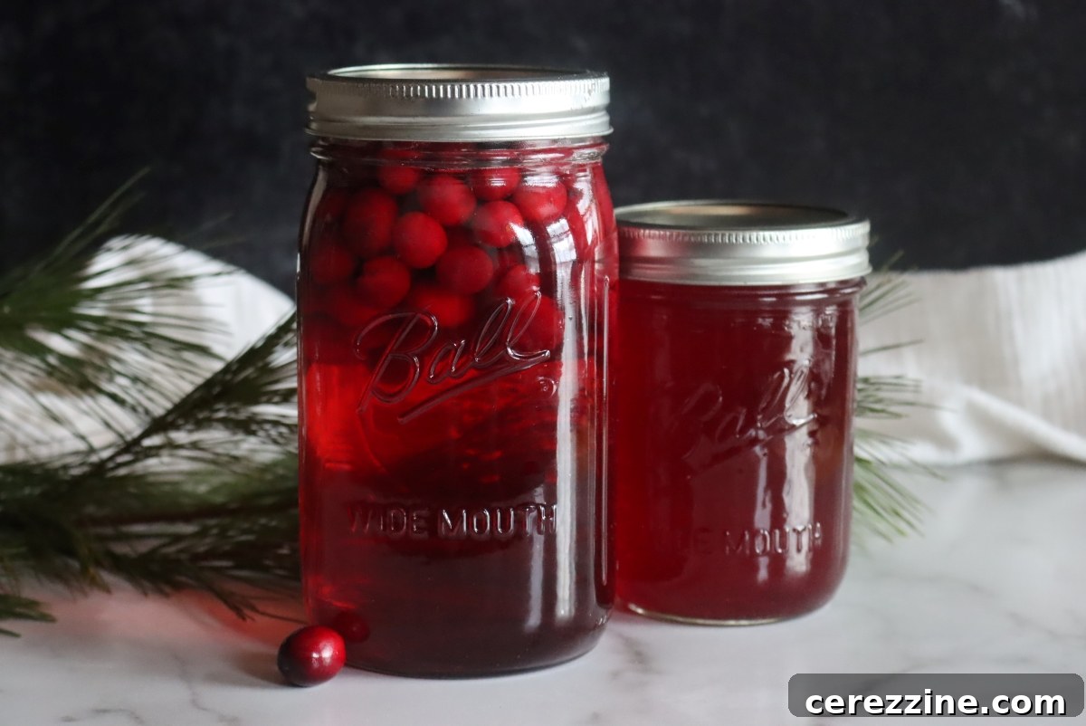 Over a Dozen Cranberry Canning Recipes 4 Beautifully bottled homemade cranberry juice, ready for the pantry