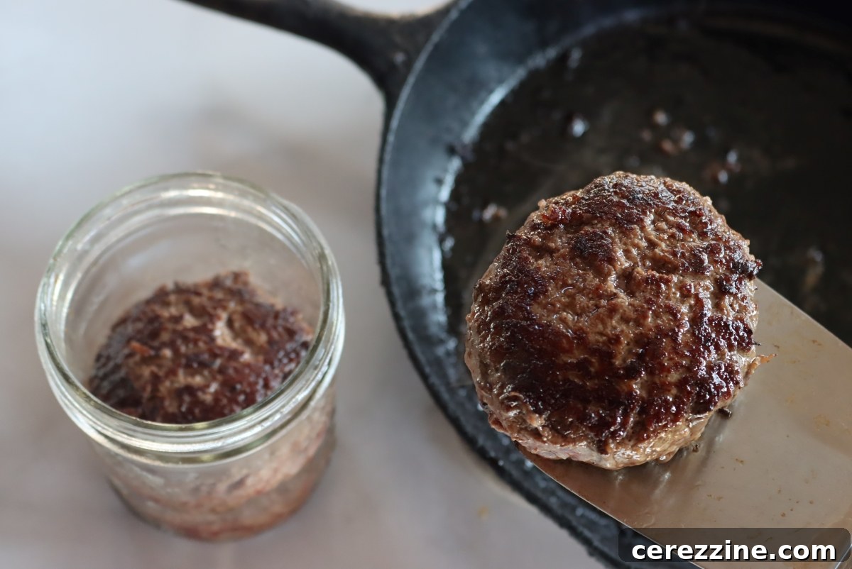 Canning Ground Beef for Your Pantry 5 Browning Hamburger Patties for Canning