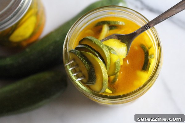 pickled zucchini