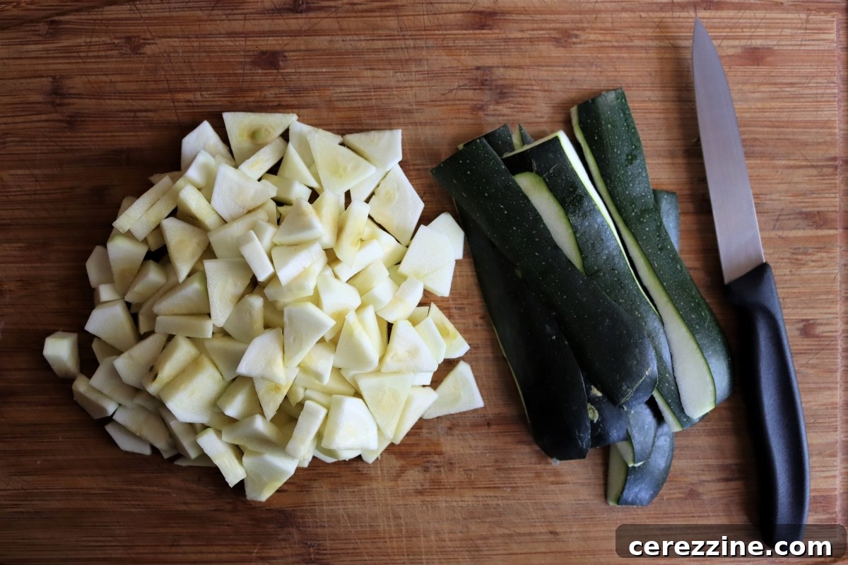 preparing zucchini for canning