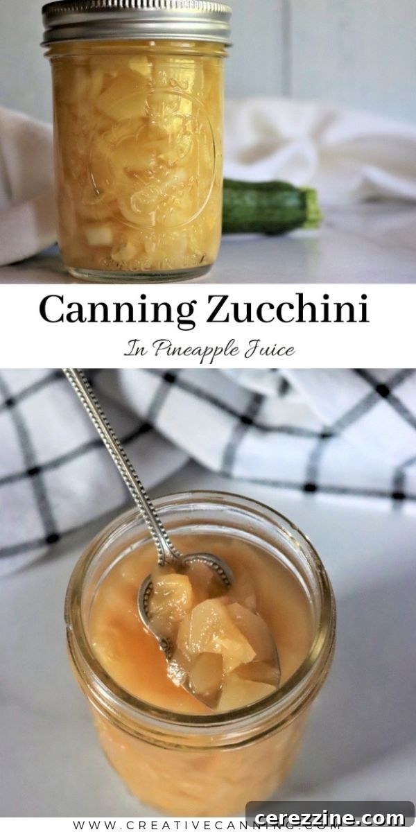 Canning Zucchini in Pineapple Juice