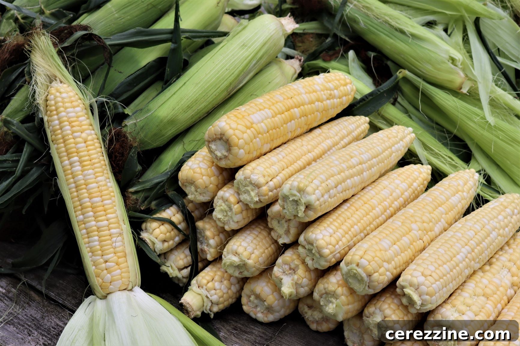 Pile of corn cobs ready for jelly making