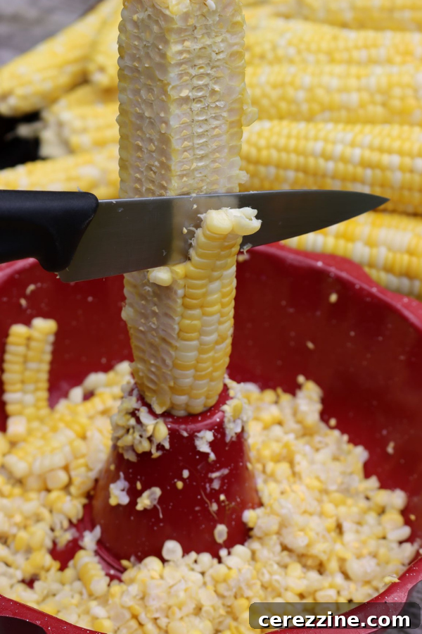 Straining corn cob juice