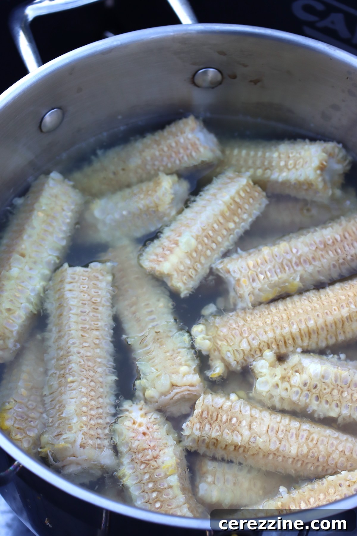 Cooking Corn Cobs for Jelly