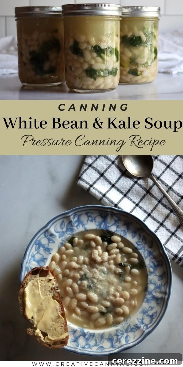 Canning White Bean and Kale Soup