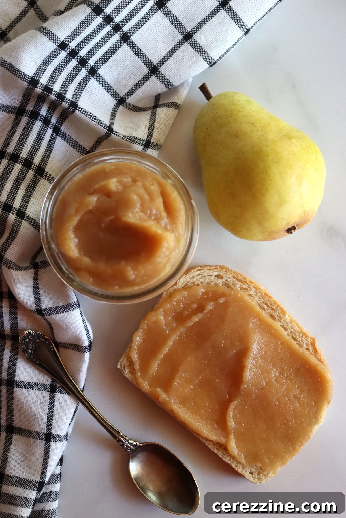 Pear Butter Spread on Toast