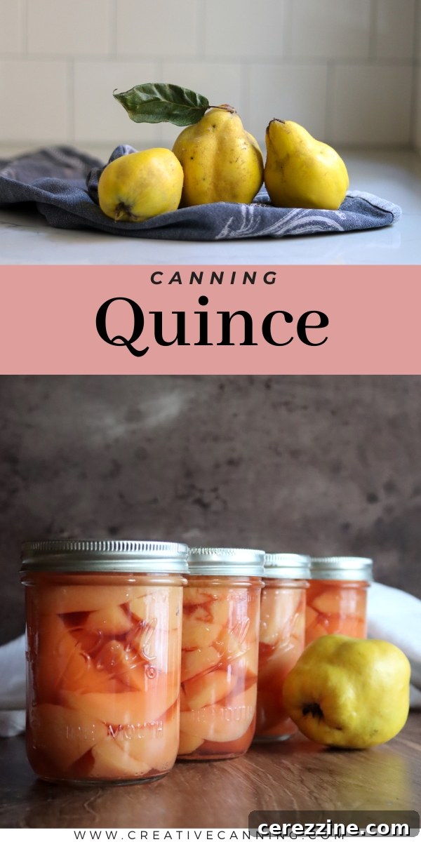 Canning Quince - Pin-friendly image for social sharing