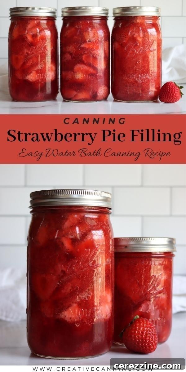 Assortment of canned goods including strawberry pie filling and other fruit preserves