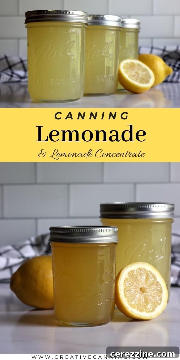Canning Lemonade and Concentrate