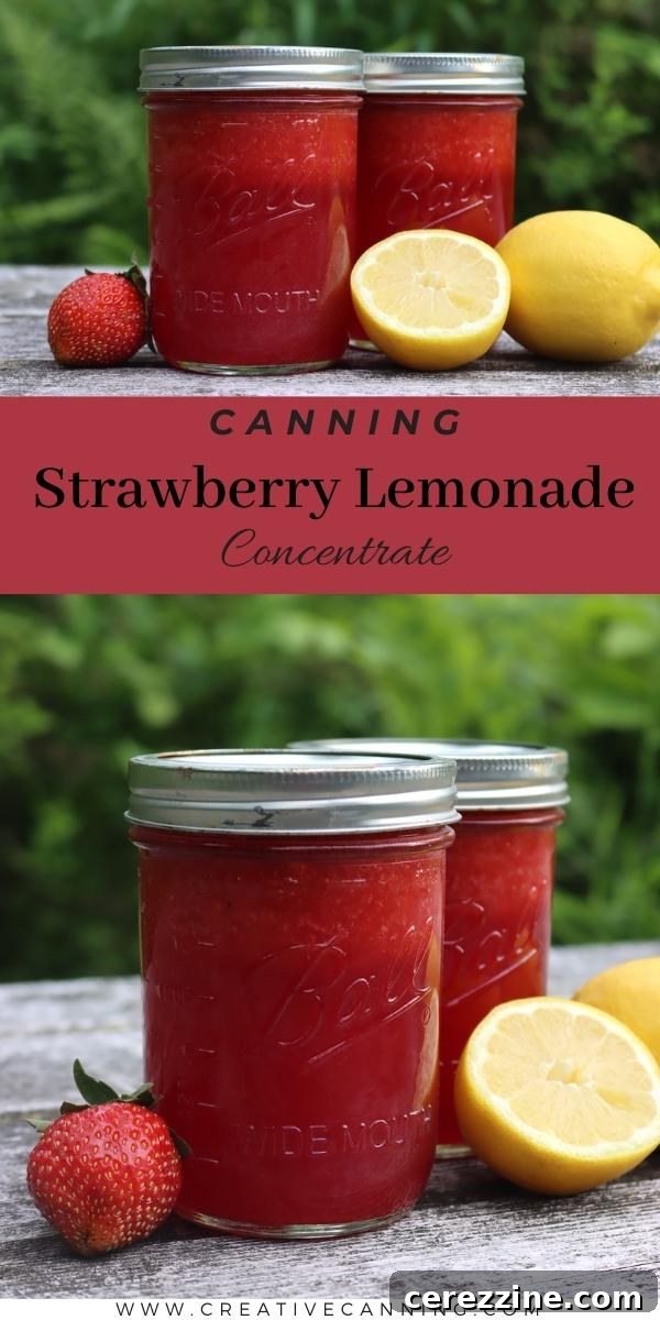 Canning Strawberry Lemonade Concentrate