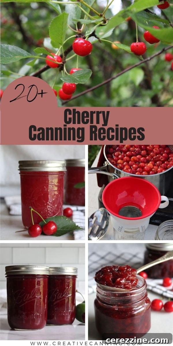 Variety of Canned Cherry Products