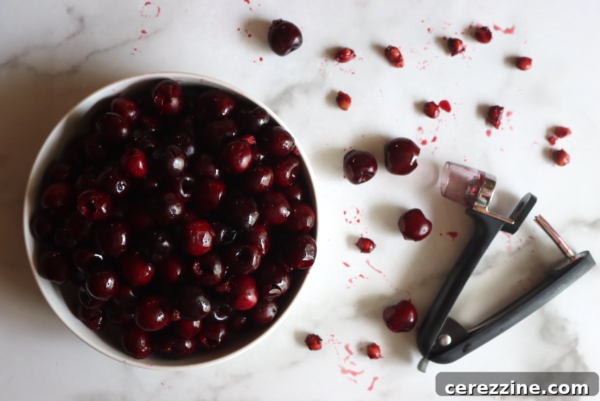 Pitting Cherries efficiently for canning