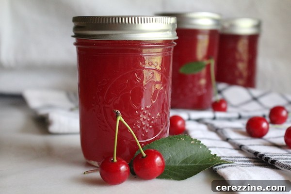 Jar of Sparkling Cherry Jelly