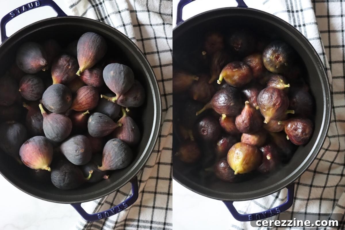 Blanching figs for canning