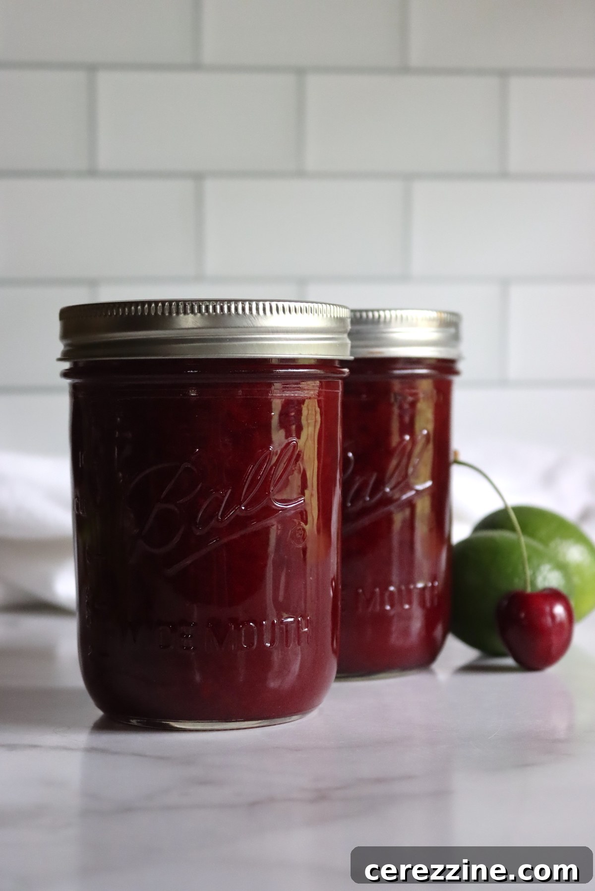 Canned Cherry Limeade Concentrate Jars Ready for Storage