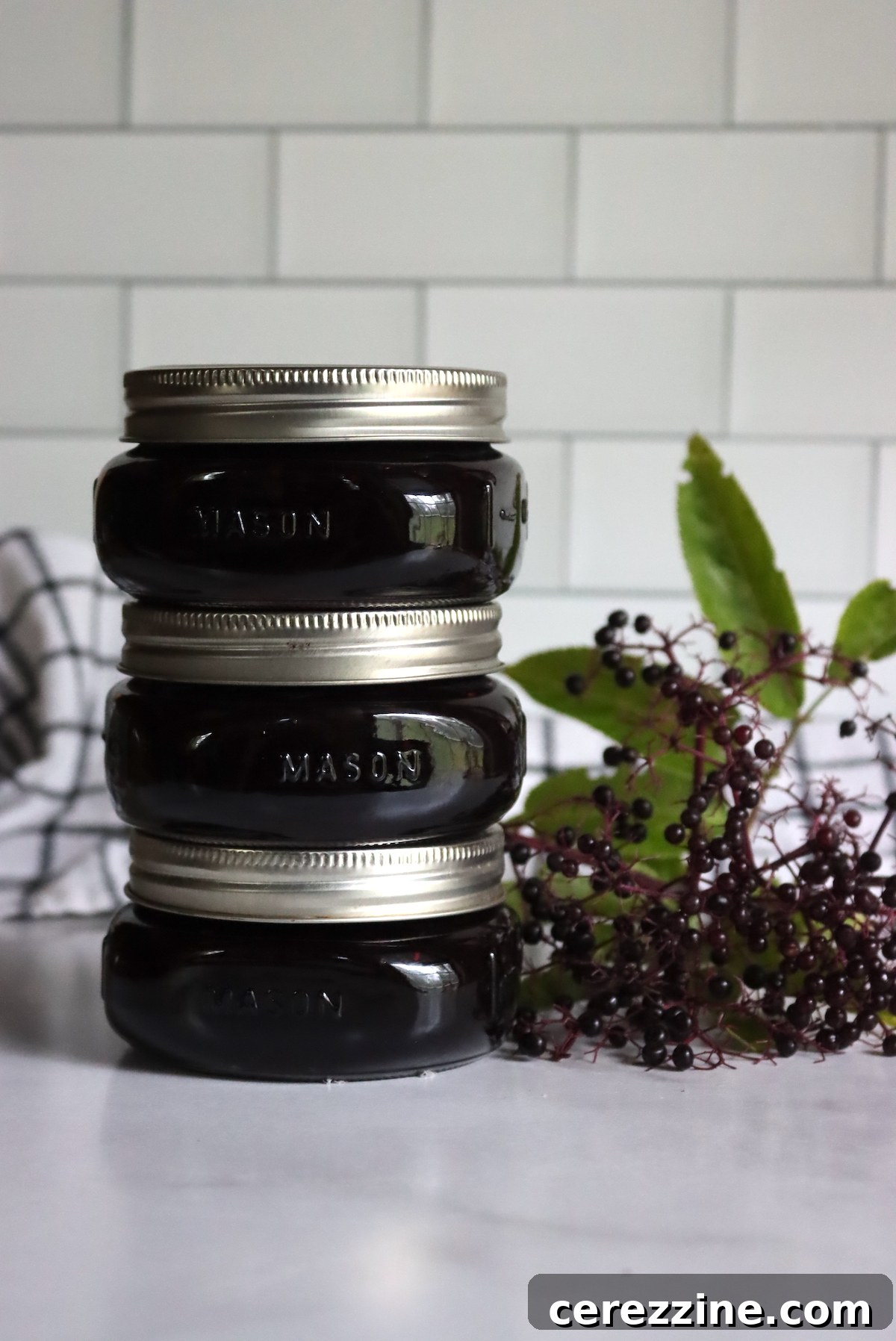 Elderberry Jam Ready for Storage