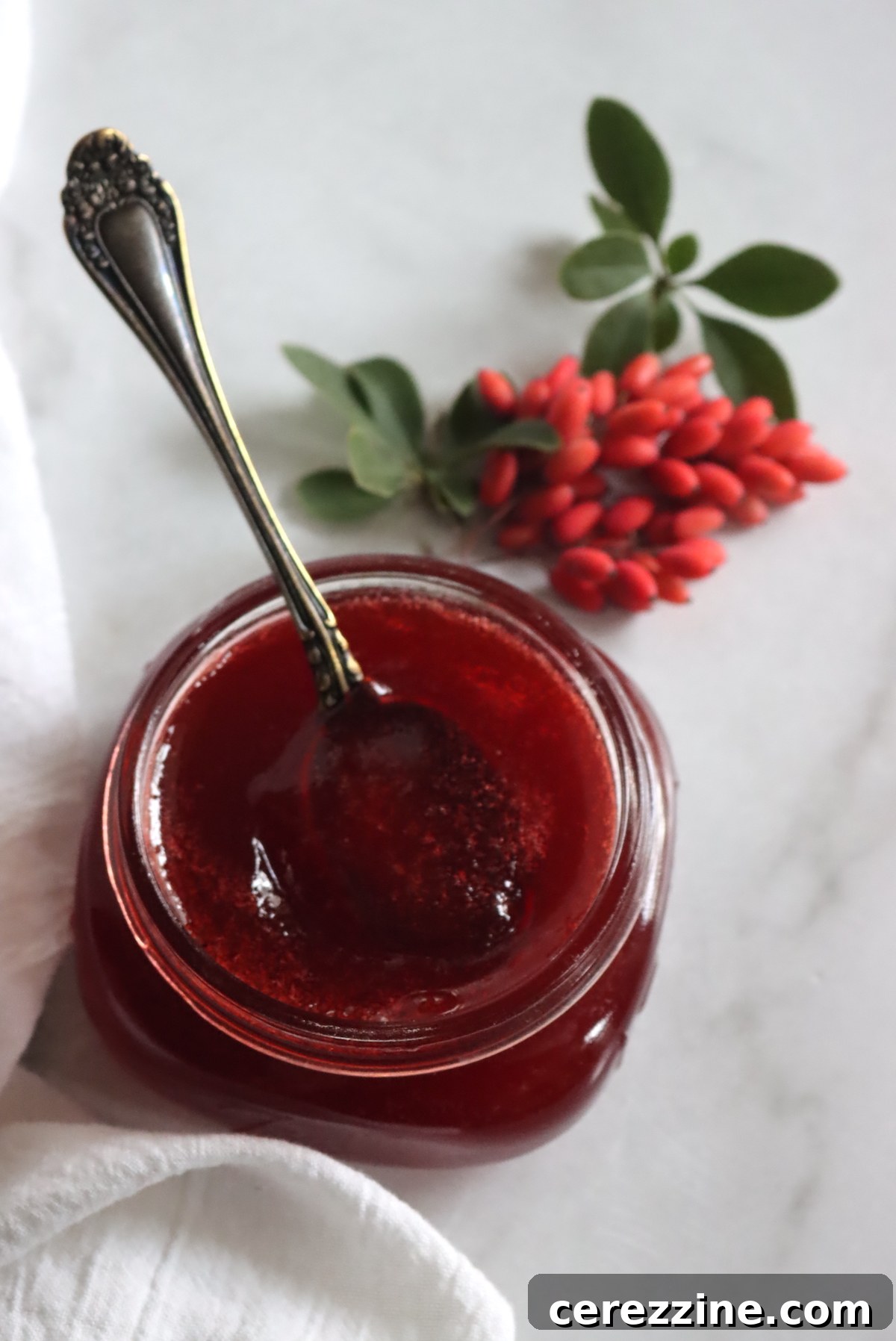 Freshly Made Barberry Jam in a Pot