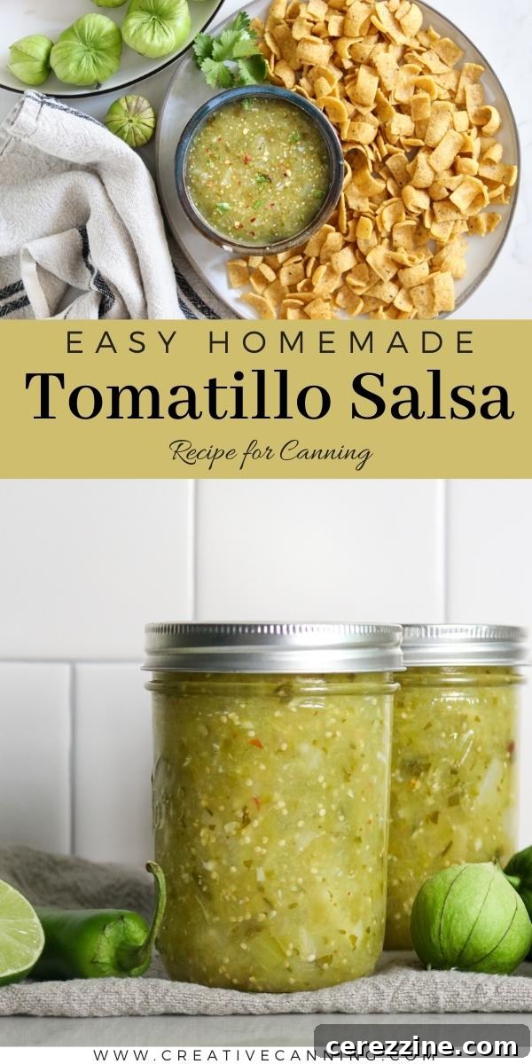 Tomatillo Salsa Recipe for Canning - Final Image