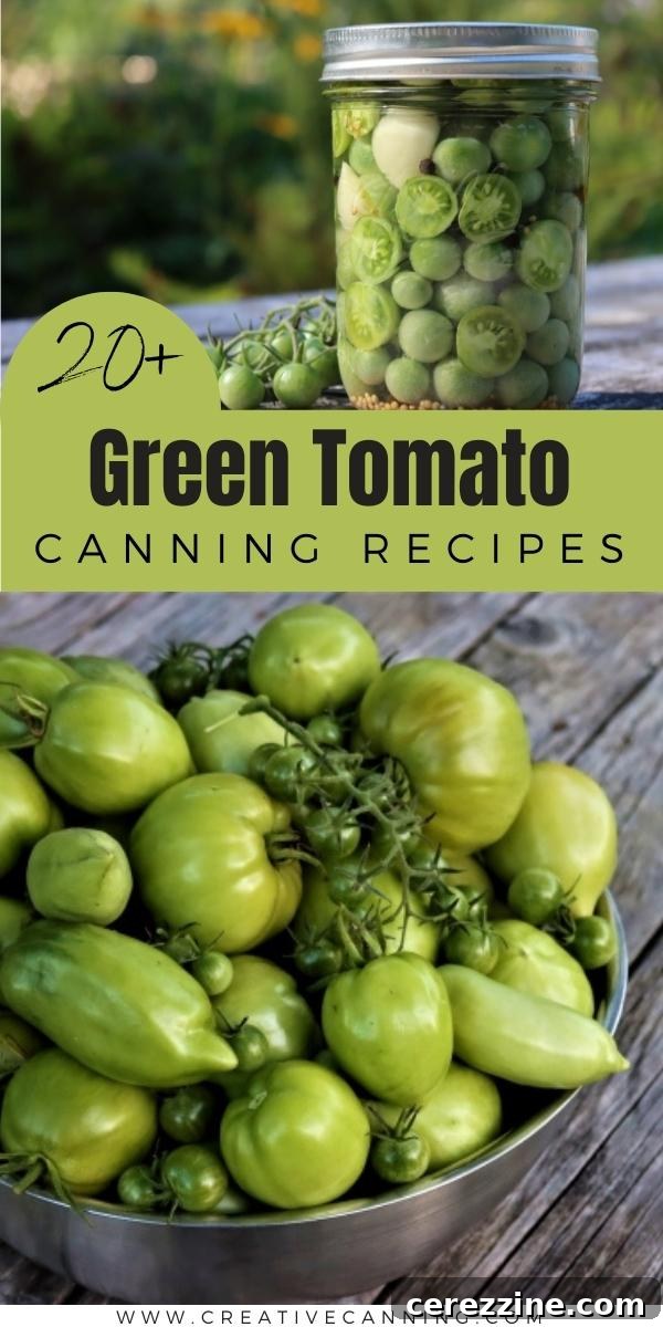 Over Two Dozen Green Tomato Canning Recipes 12 Green Tomato canning Recipes