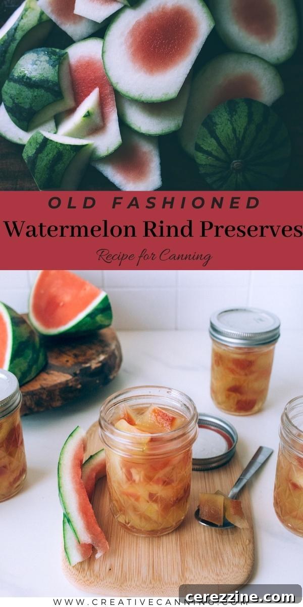 Karpuz Kabuğu Reçeli 18 A beautifully presented jar of homemade Watermelon Rind Preserves