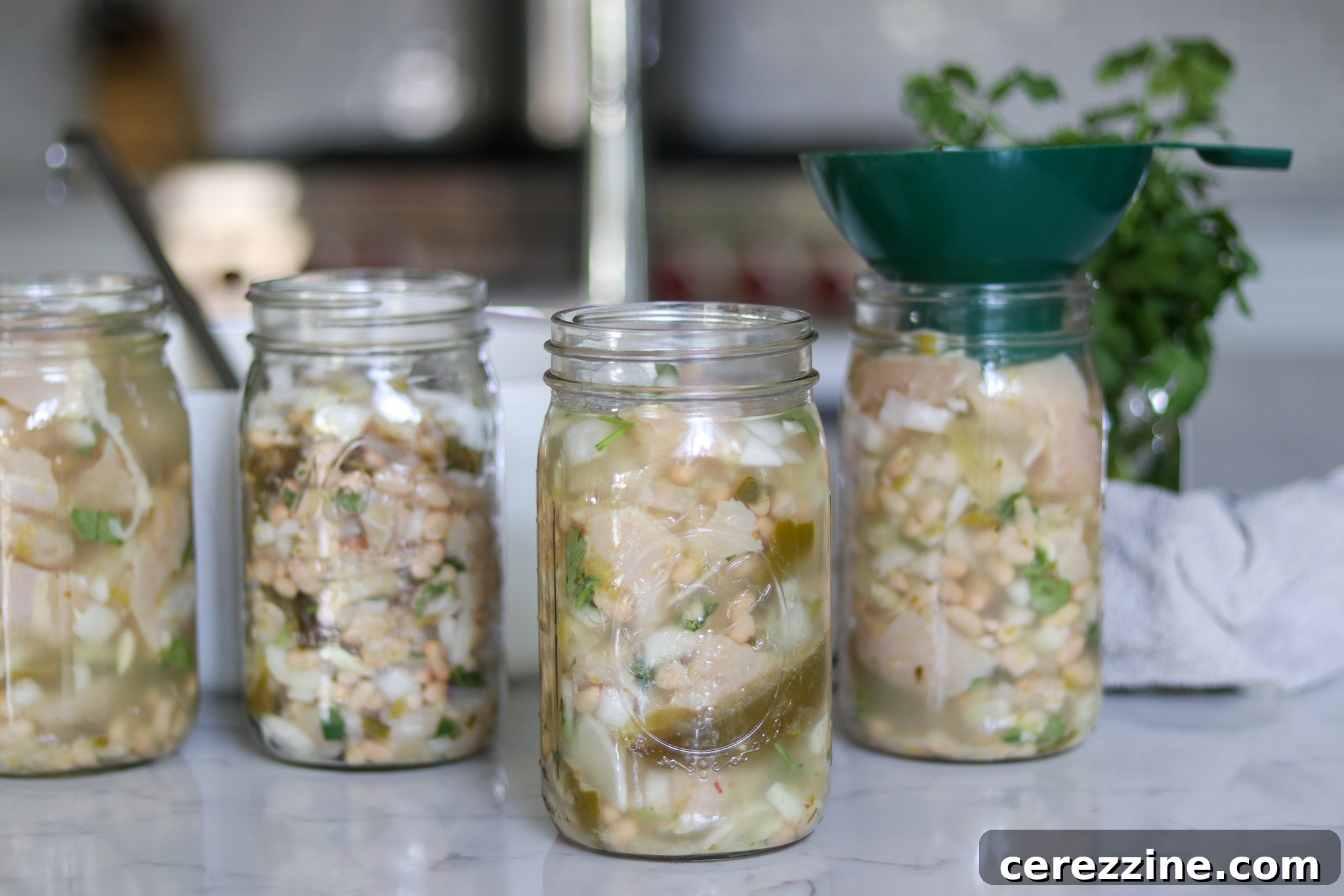 Packing Jars for Chicken Chili Verde
