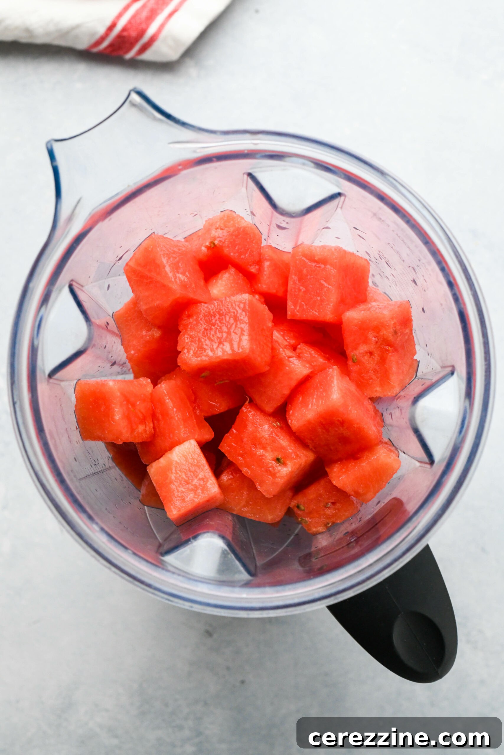 Blended watermelon for juicing