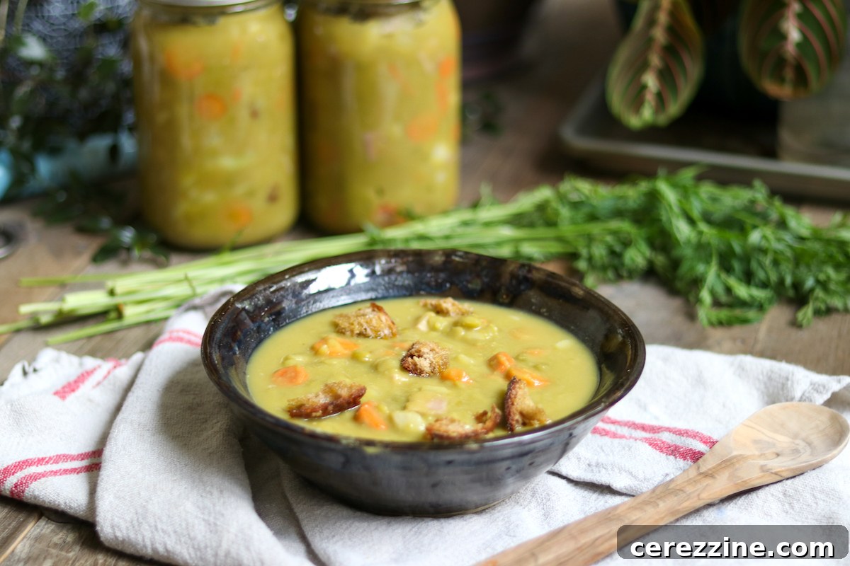 Hearty Homemade Split Pea Soup for Your Pantry 3 Serving Canned Split Pea Soup