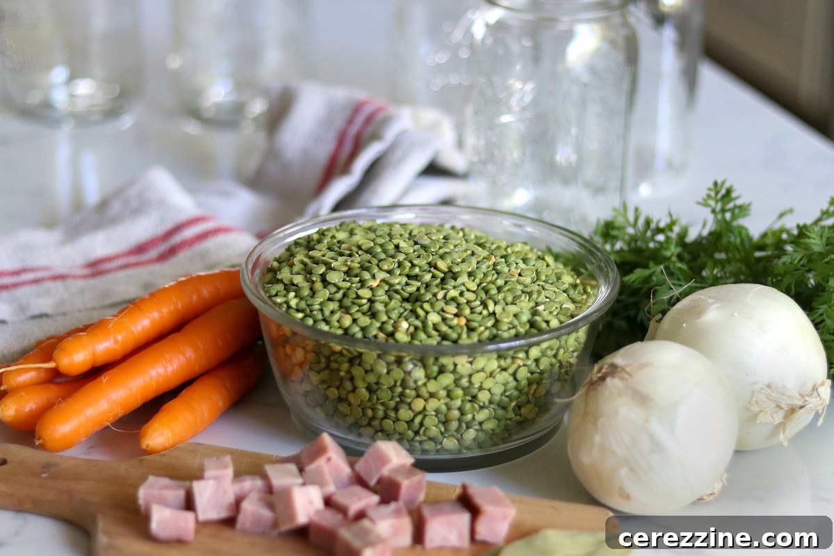 Hearty Homemade Split Pea Soup for Your Pantry 4 Ingredients for Split Pea Soup
