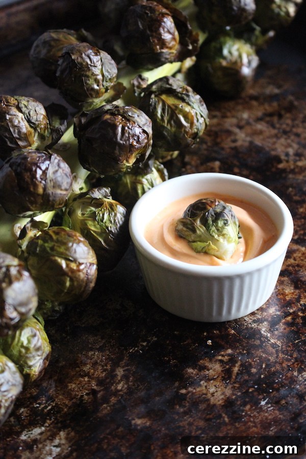 Roasted Brussels Sprouts on the Stalk