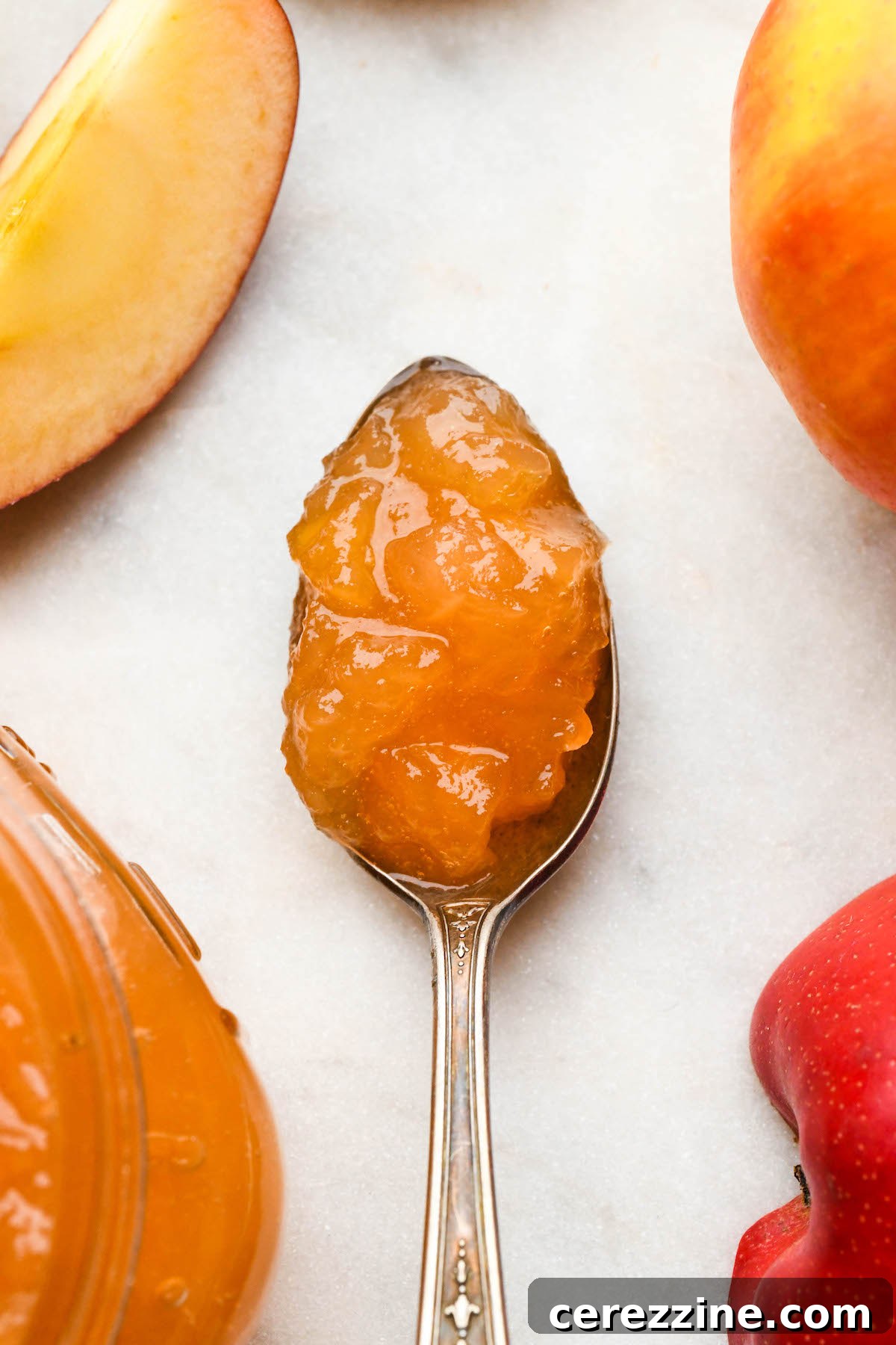Freshly Made Apple Jam in Jars