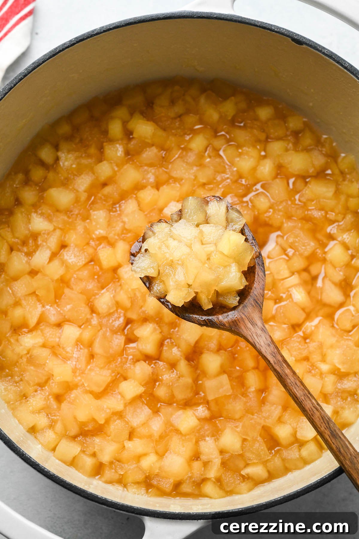 Apples Cooking in Syrup for Jam