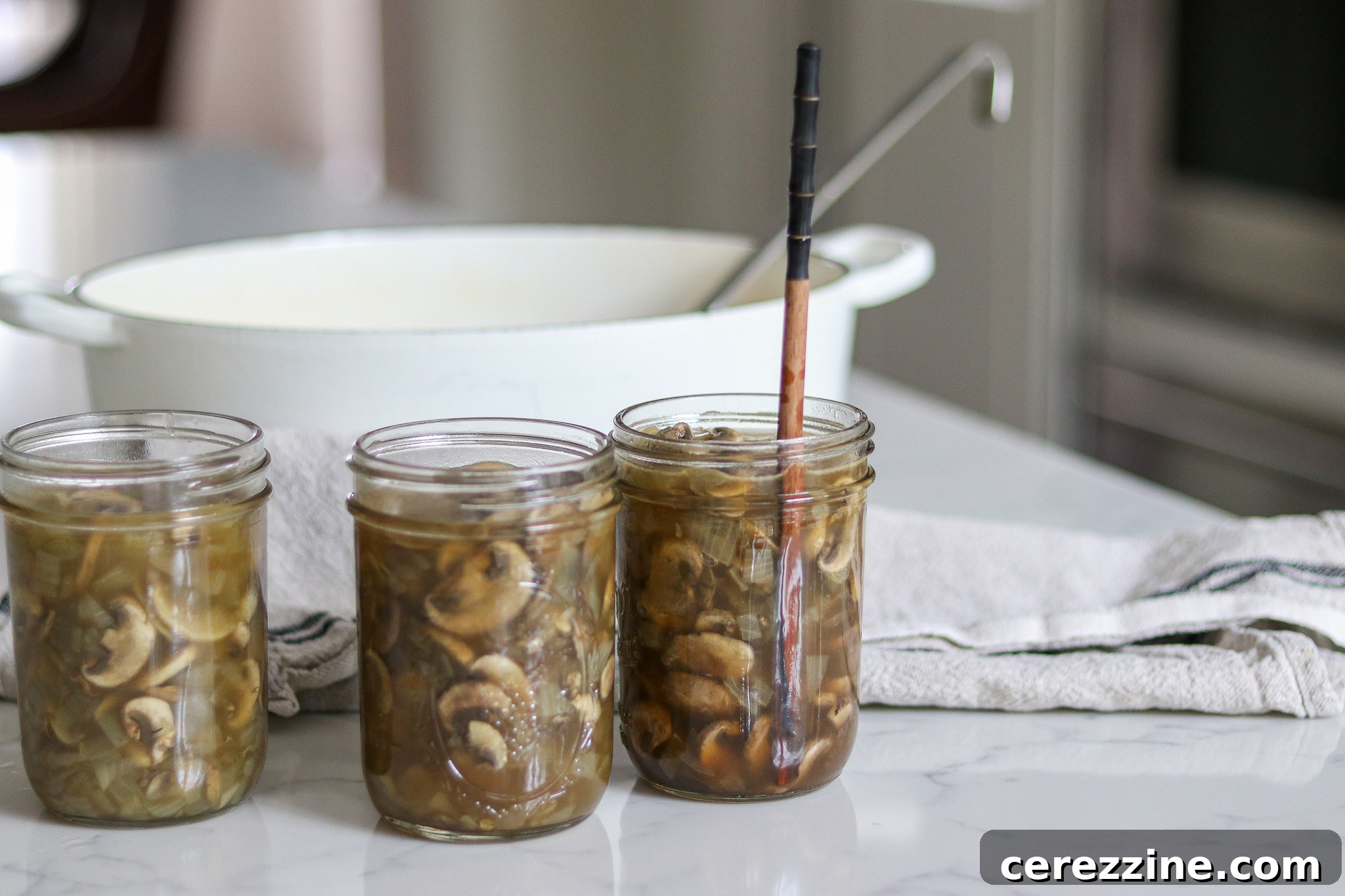 Pantry-Ready Mushroom Soup Base 19 De-bubbling Mushroom Soup Jars for canning