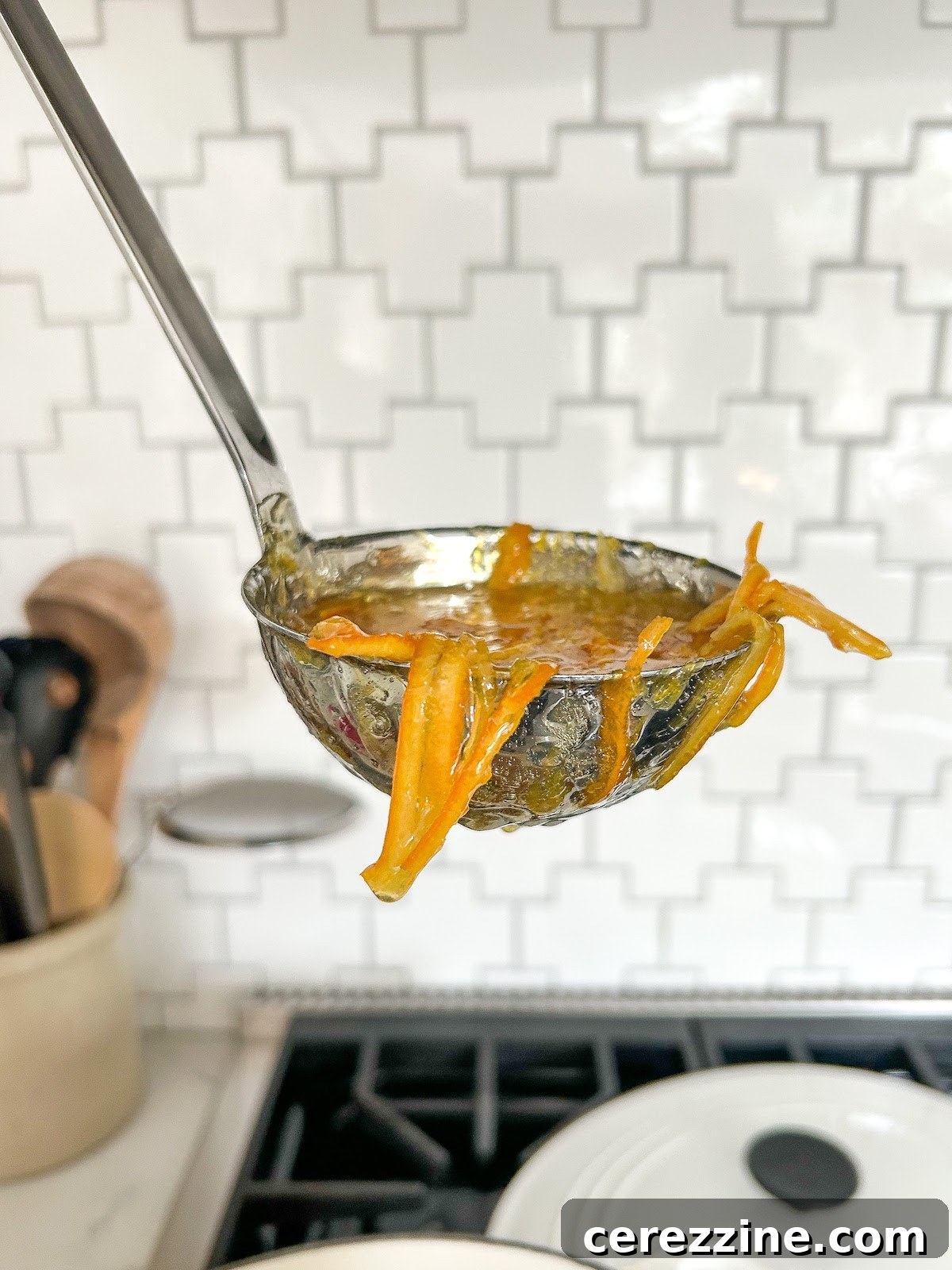 Orange Marmalade in Spoon