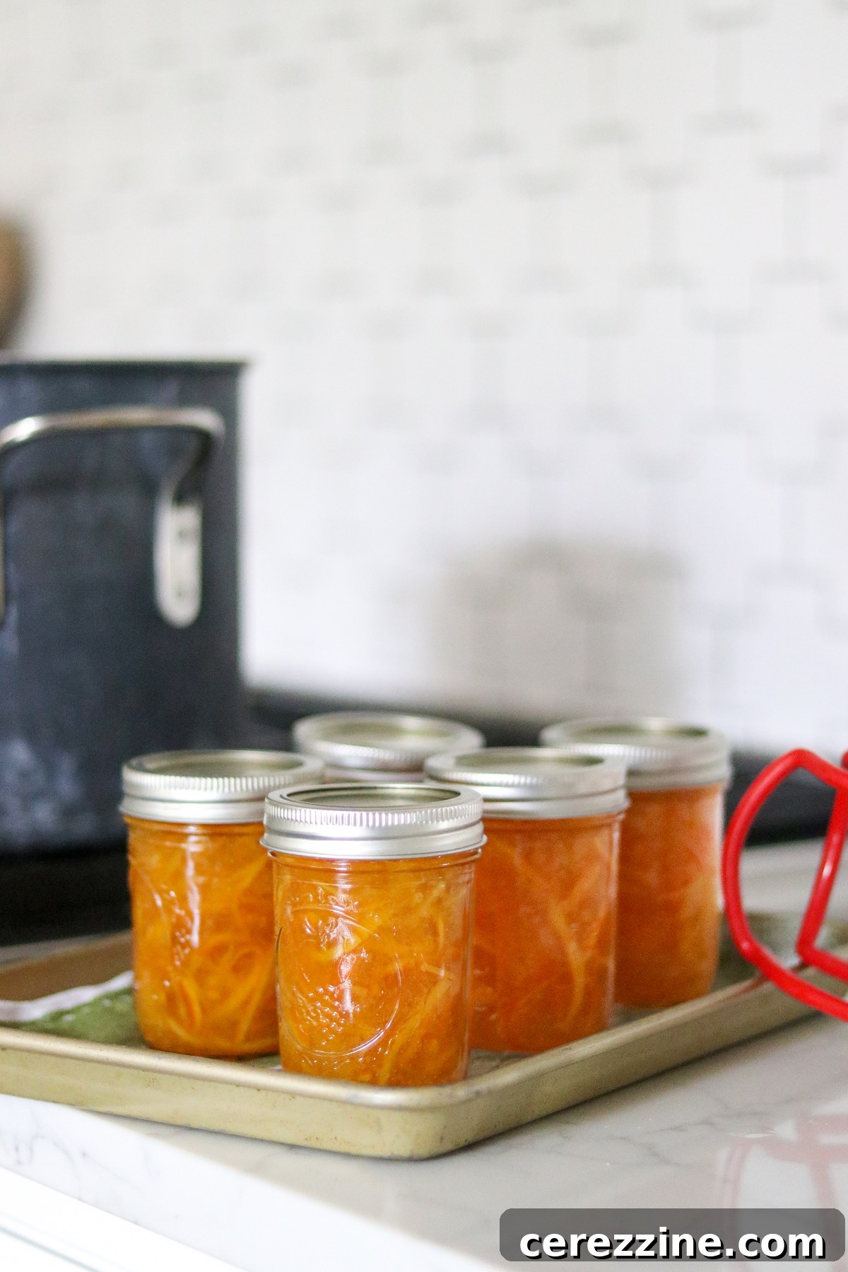 Hot water bath canning orange marmalade