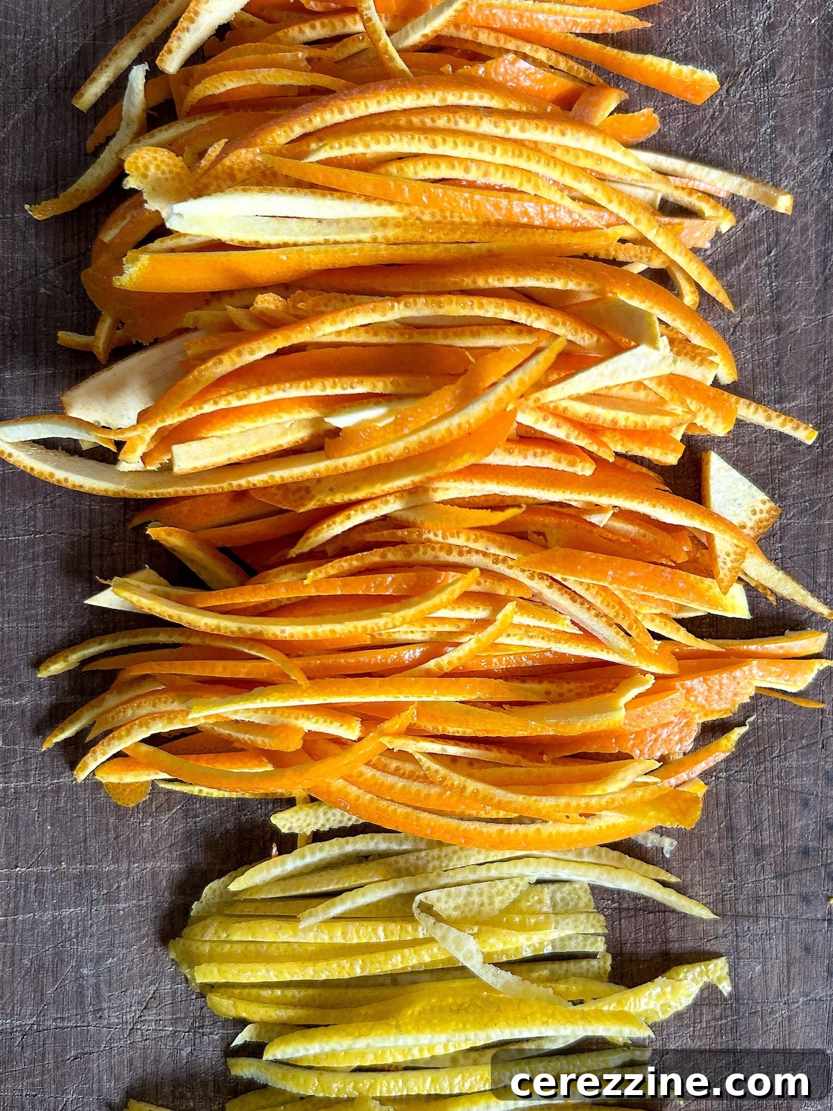 Orange Peel Strips for Marmalade
