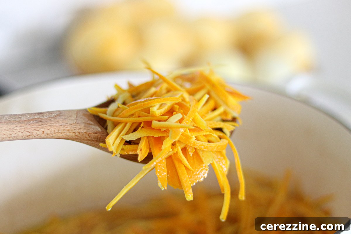 Cooking Orange Peels for Marmalade