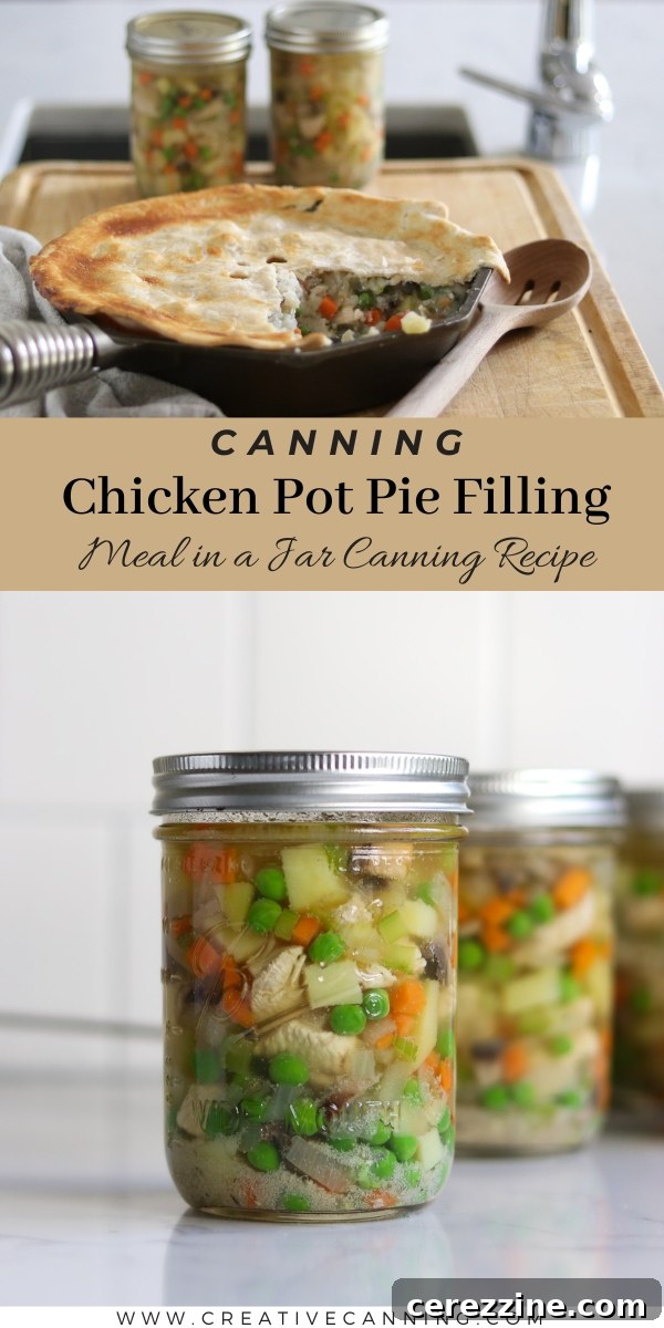 Pressure Canning Chicken Pot Pie Filling at Home