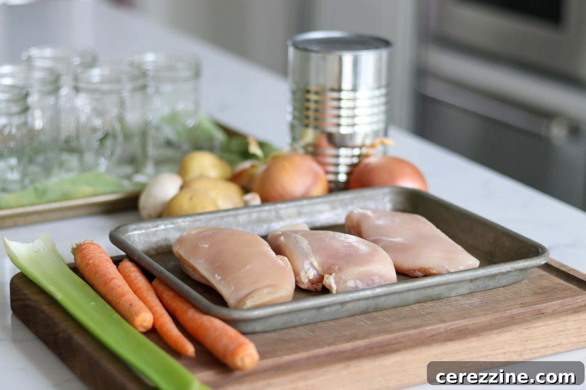 Ingredients for Canning Chicken Pot Pie