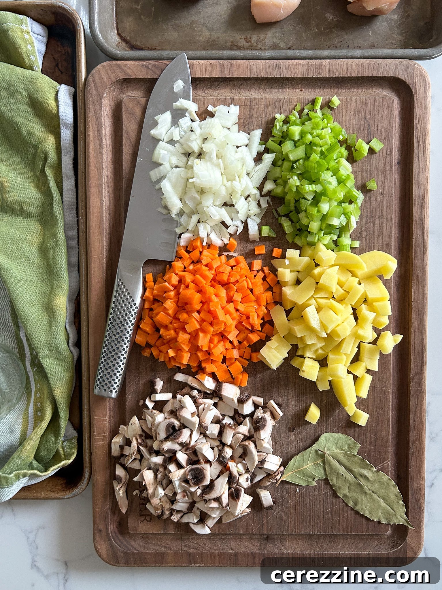 Vegetables for Chicken Pot Pie