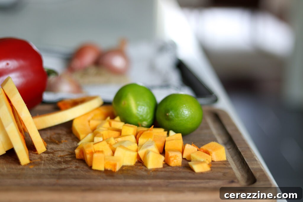 Reliable Recipe for Canned Thai Coconut Squash Soup 13 Dicing Squash for Soup