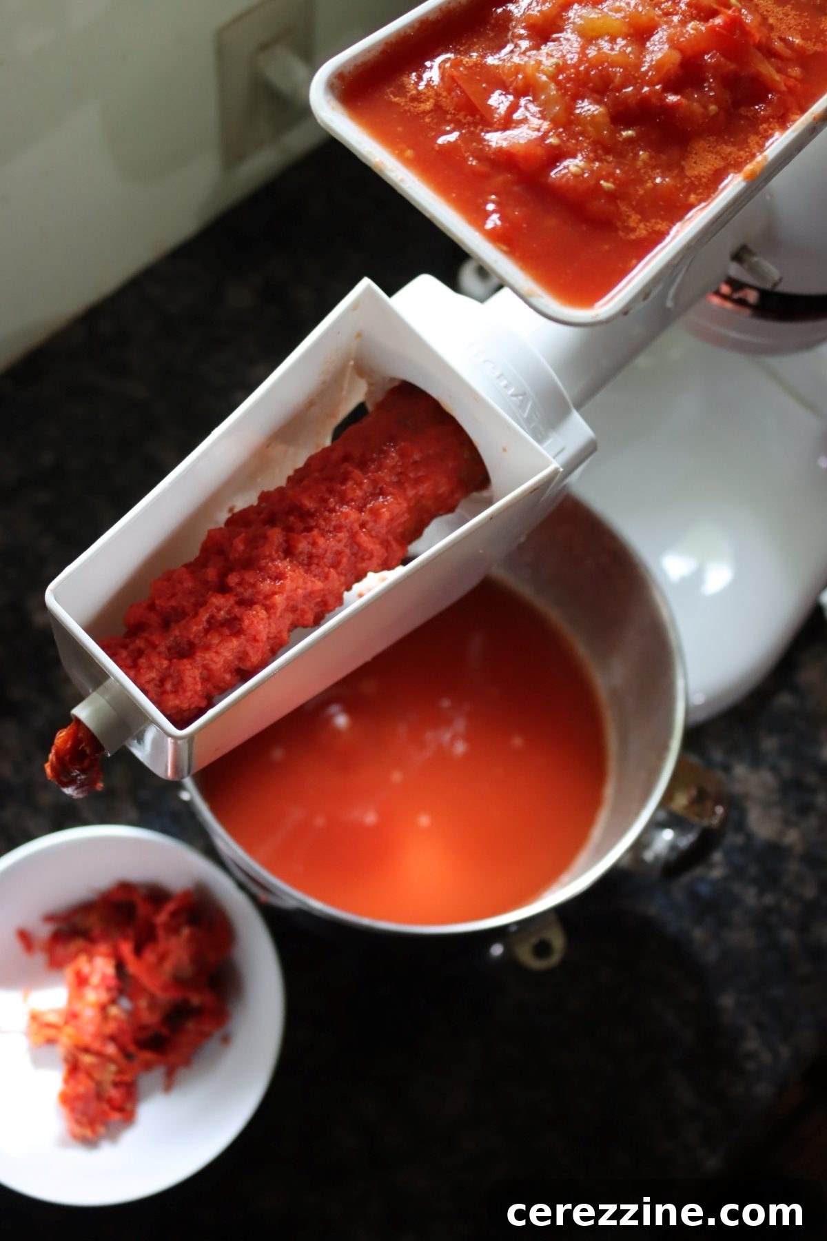 Simple Canned Vegetarian Pasta Sauce 5 Making Tomato Sauce with a Food Mill