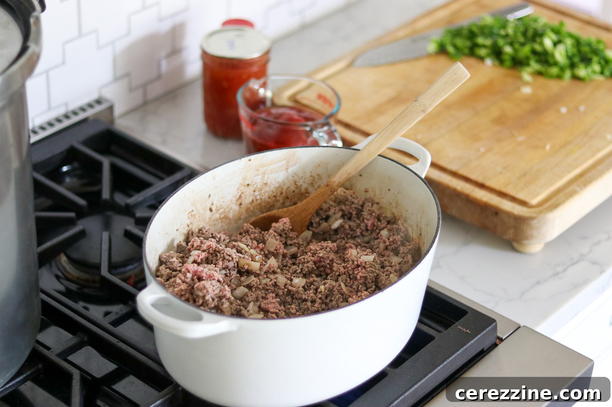 Browned meat and onions for sloppy joes