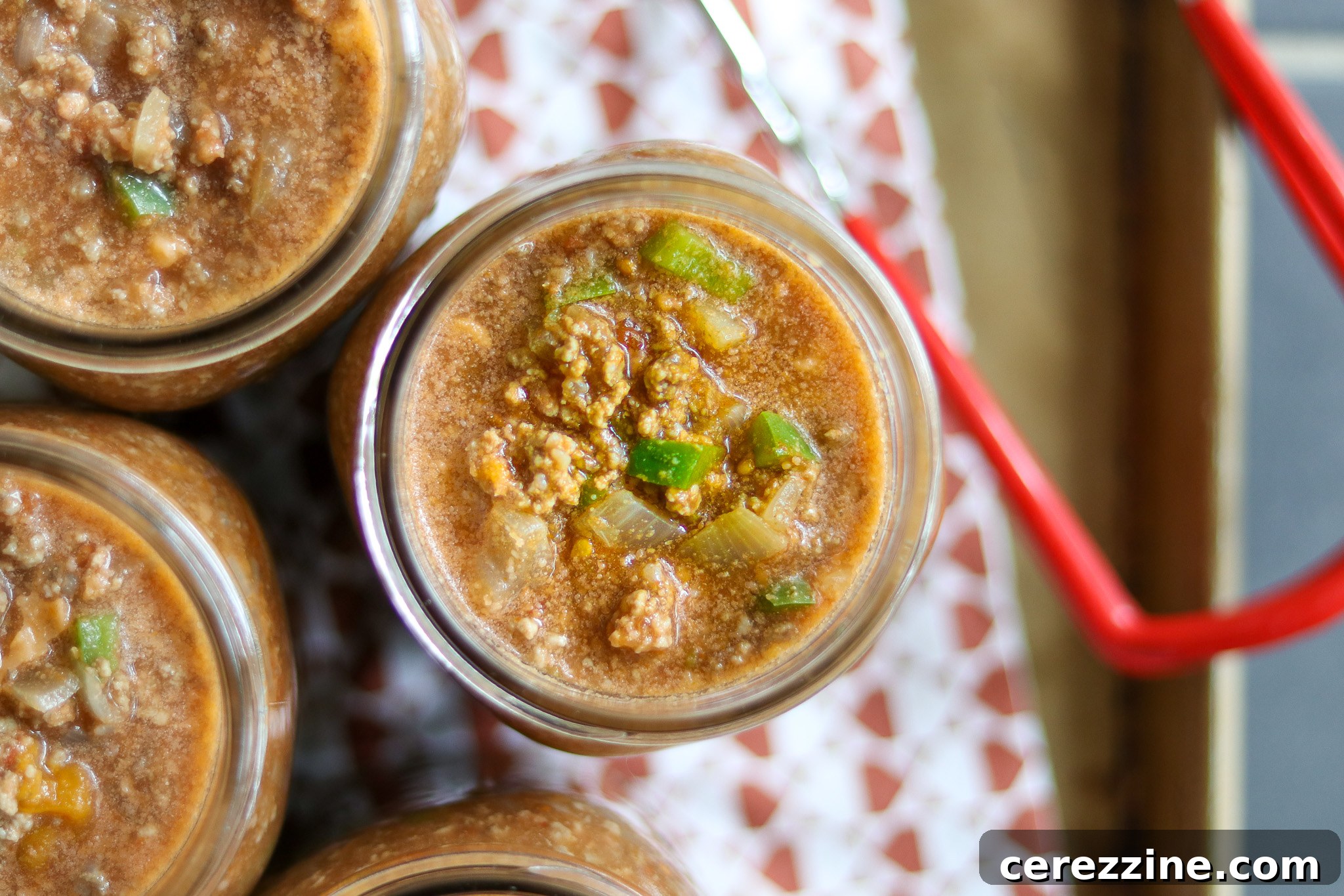 Quart Jars of Sloppy Joe Filling Canning