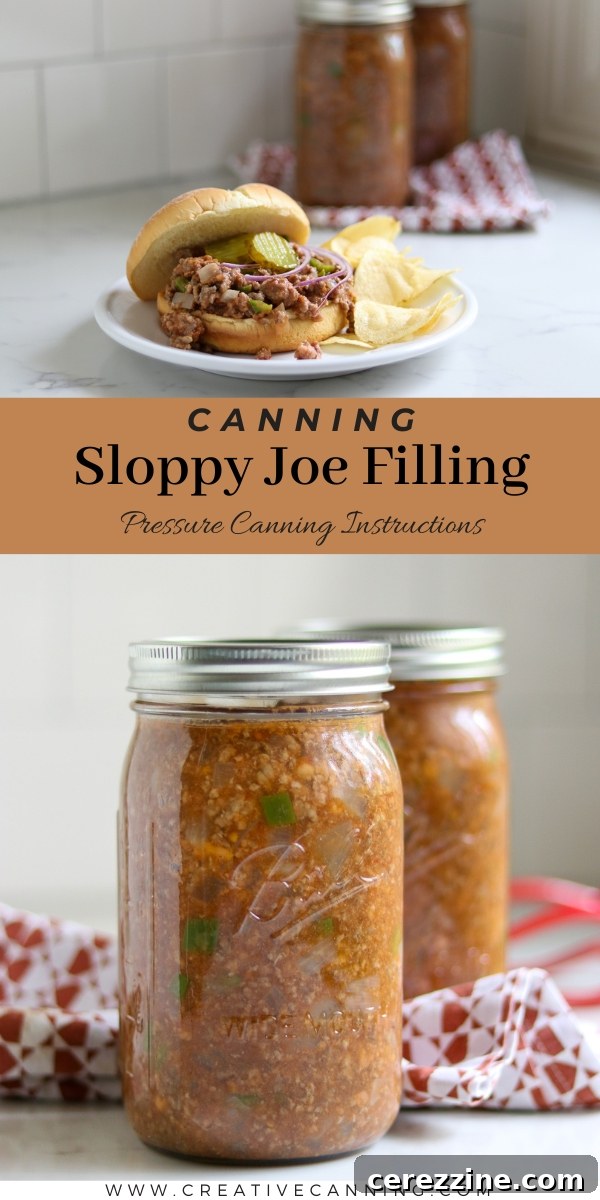 Canning Sloppy Joe Filling in a Pressure Canner