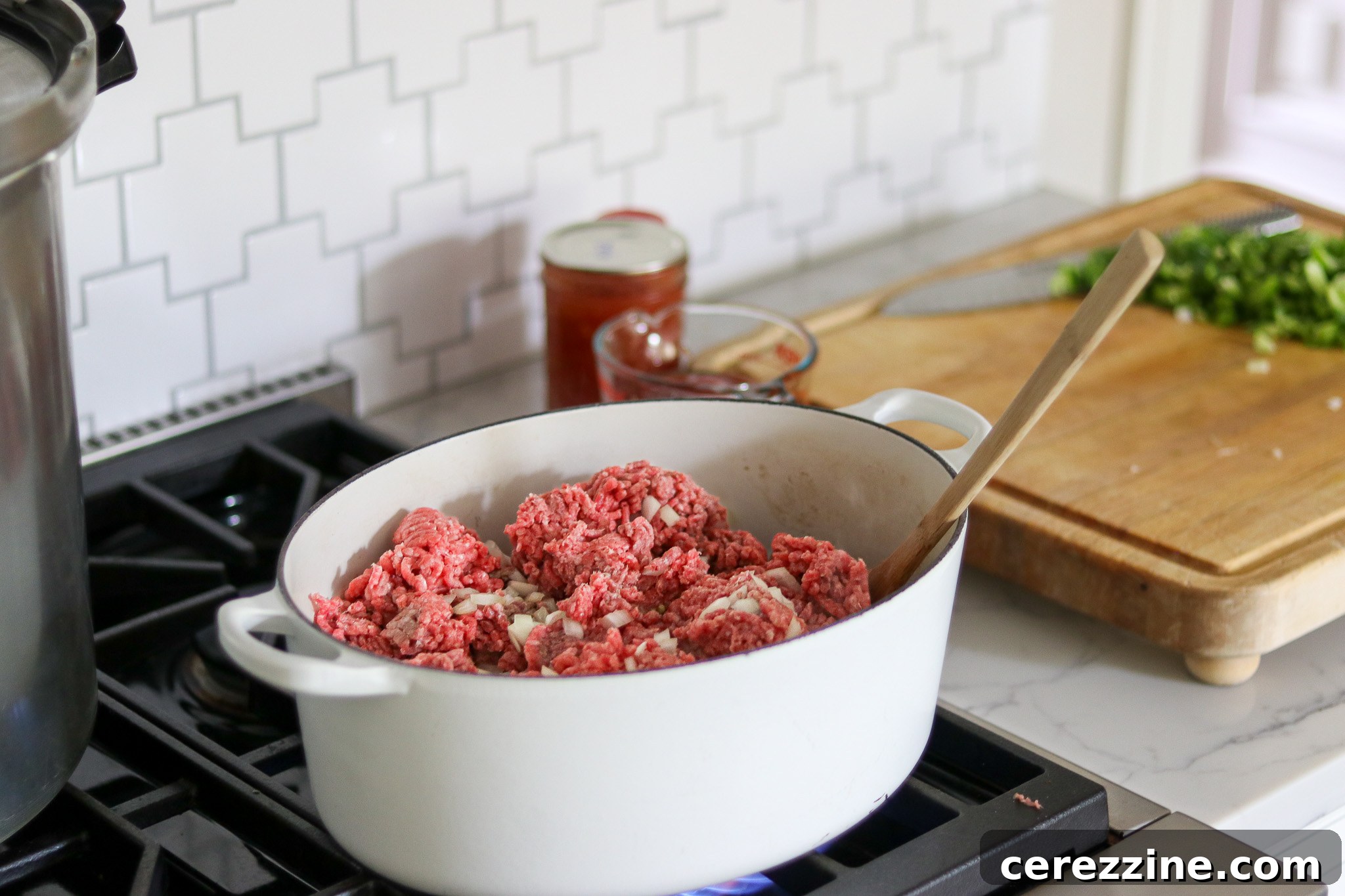 Browning Meat and Onions