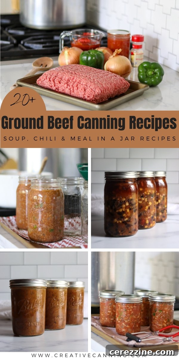 A Bounty of Canned Ground Beef Recipes 13 Various Ground Beef Canning Recipes for a Well-Stocked Pantry
