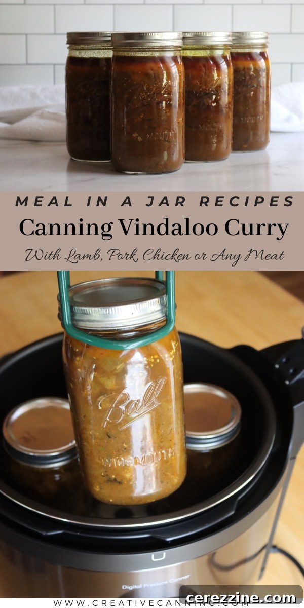 Canning Vindaloo Curry - Finished Jars