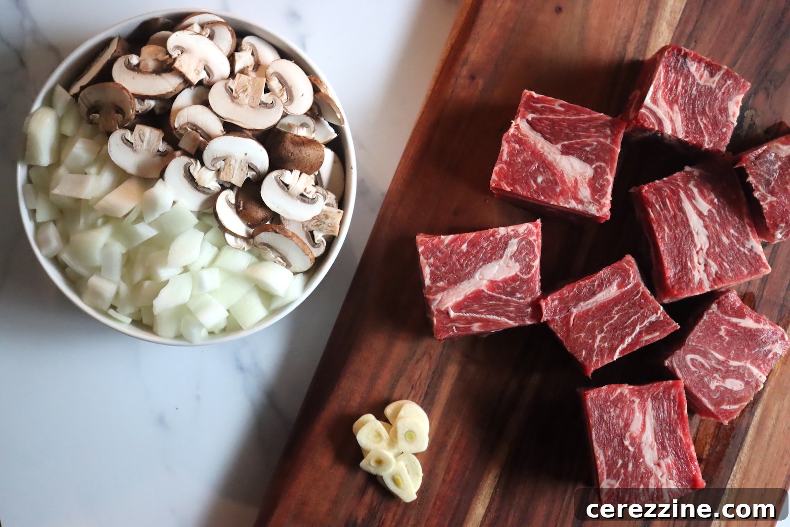 Ingredients for Canning Beef Stroganoff