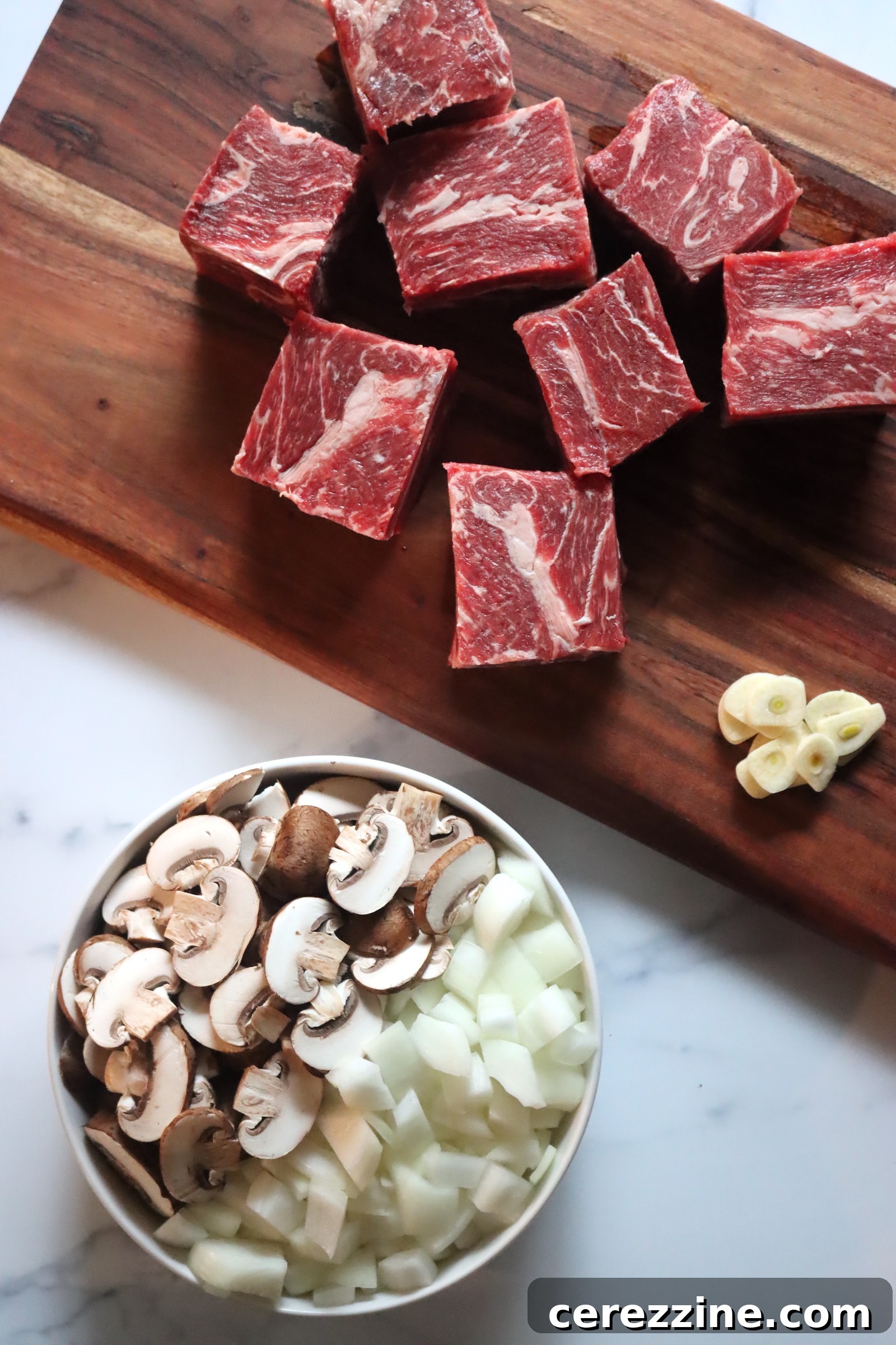 Ingredients for Canning Beef Stroganoff